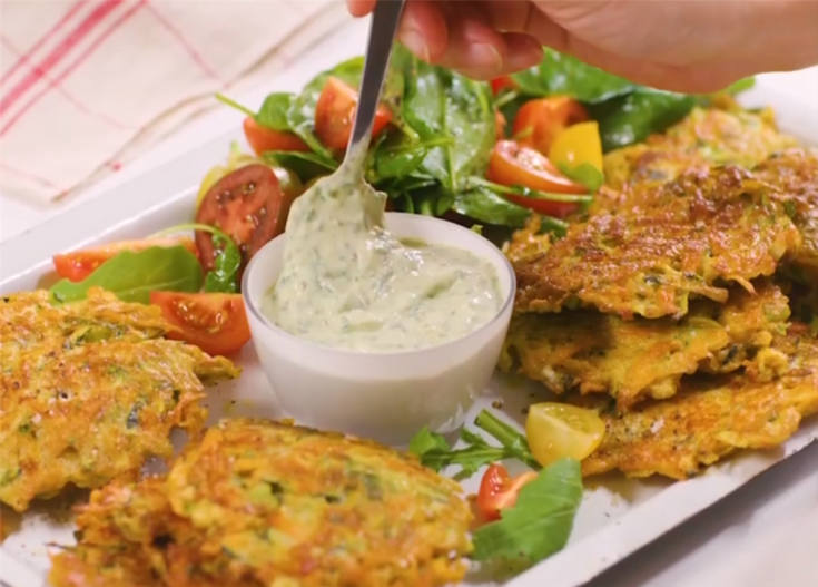 Sweet potato and zucchini fritters