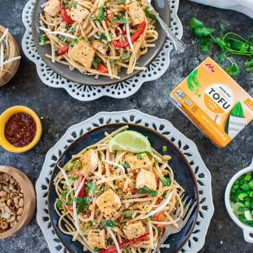 Sweet and Spicy Tofu and Jalapeno Pad Thai