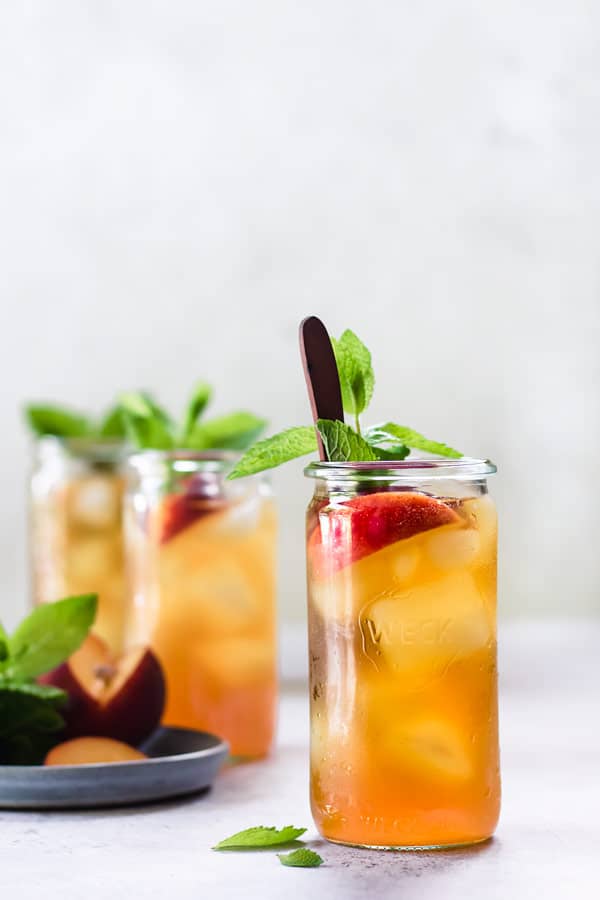 Peach Mint Iced Green Tea