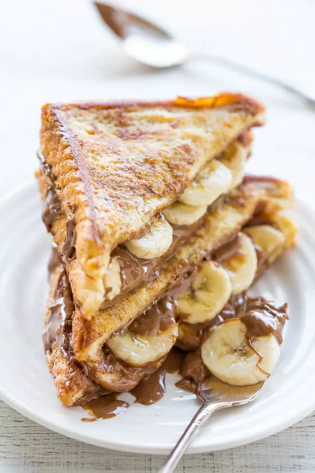 Banana-Almond Butter French Toast Sandwiches