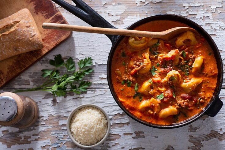 Italian Sausage Soup with Tortellini